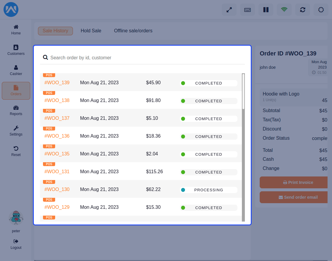 Point of Sale System for (POS Plugin) by webkul CodeCanyon